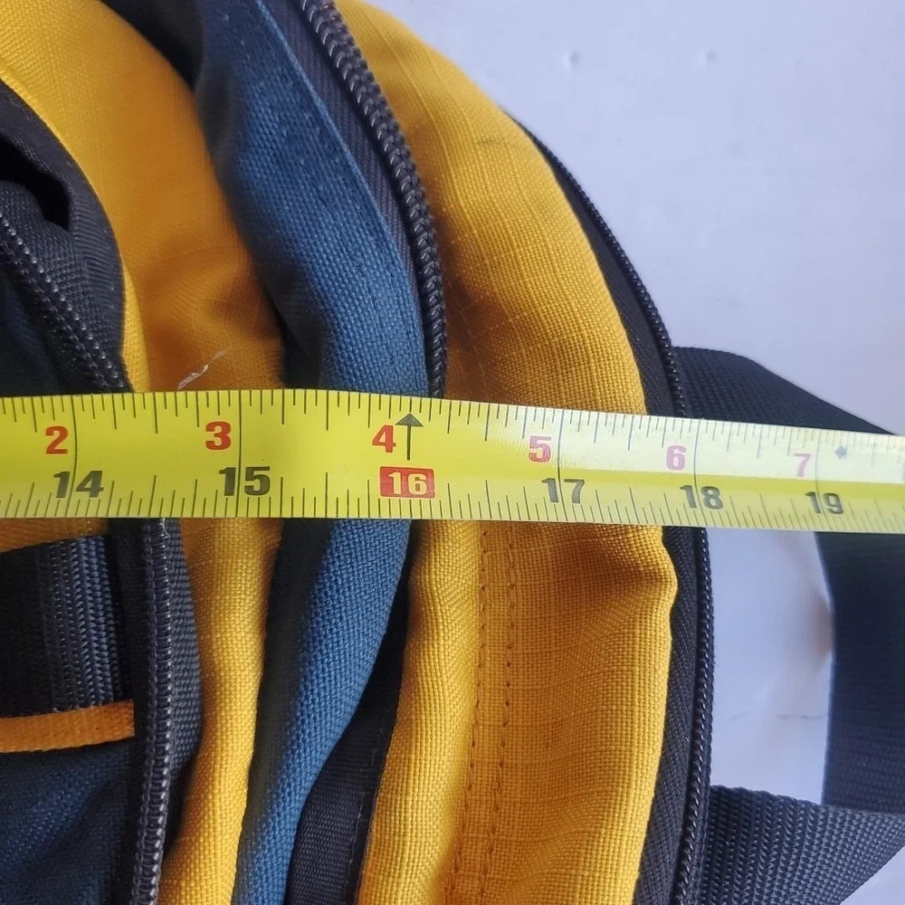 Timberland Vintage Backpack Blue‎ Yellow Colorblock Hiking Bag